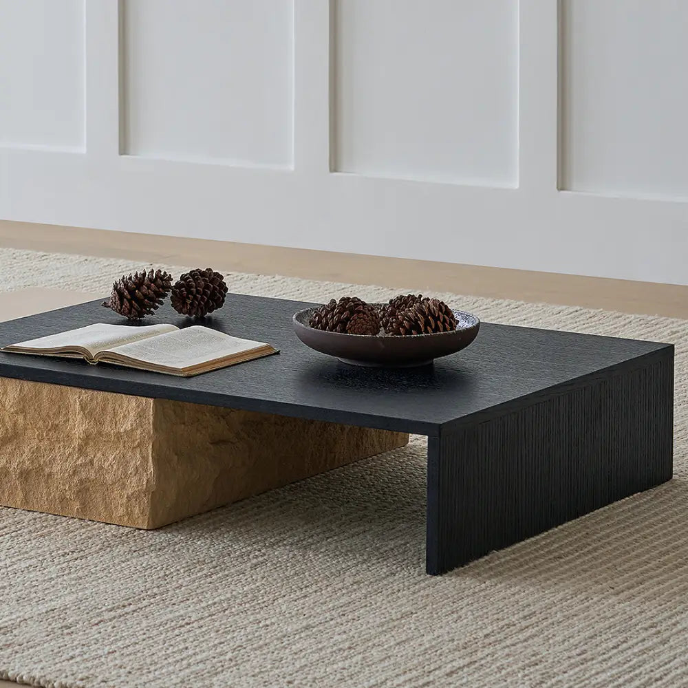 Fatima Extendable Pedestal Coffee Table Glass & Wood