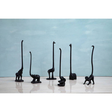 Fauna Black Finish Elephant Toilet Roll Holder