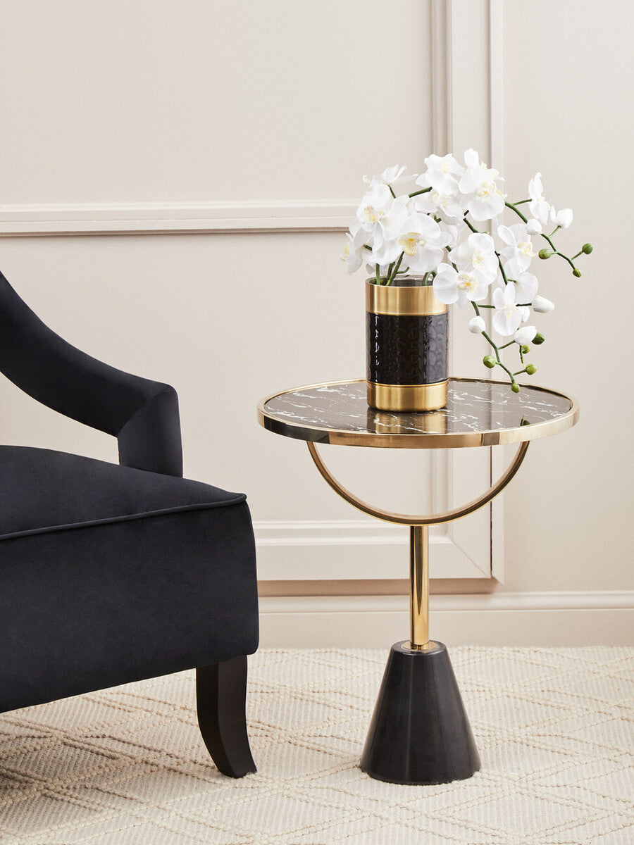 Faye Black Velvet Chair