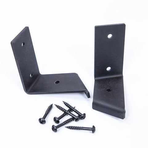 Brackets for Corner Shelves - Black Metal Corner Shelf Brackets