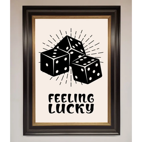 Feeling Lucky Framed Poster - A3 (29.7 x 42 cm) / Black Gold - Framed Print