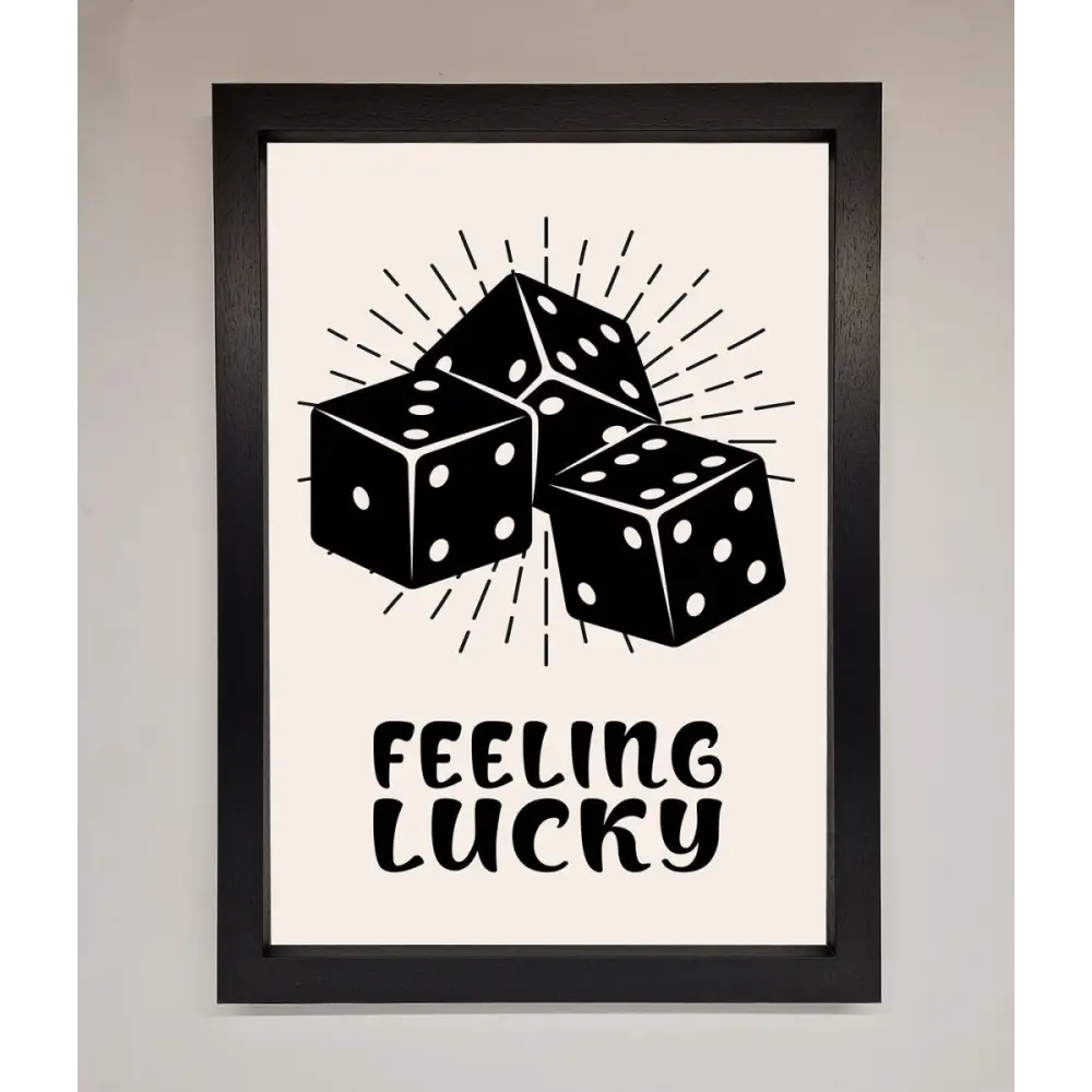 Feeling Lucky Framed Poster - A3 (29.7 x 42 cm) / Black - Framed Print