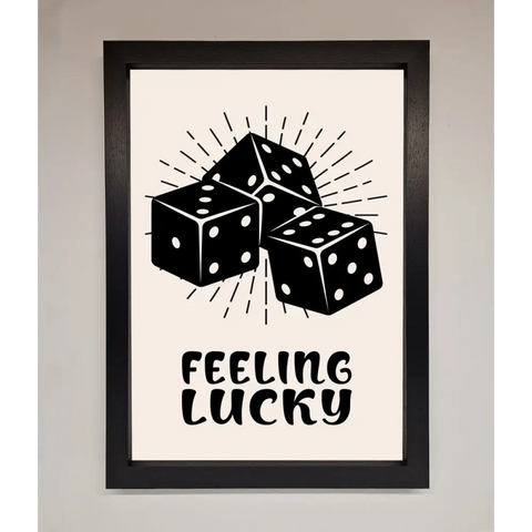 Feeling Lucky Framed Poster - A3 (29.7 x 42 cm) / Black - Framed Print