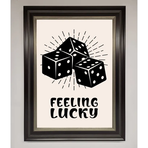Feeling Lucky Framed Poster - A3 (29.7 x 42 cm) / Black Silver - Framed Print