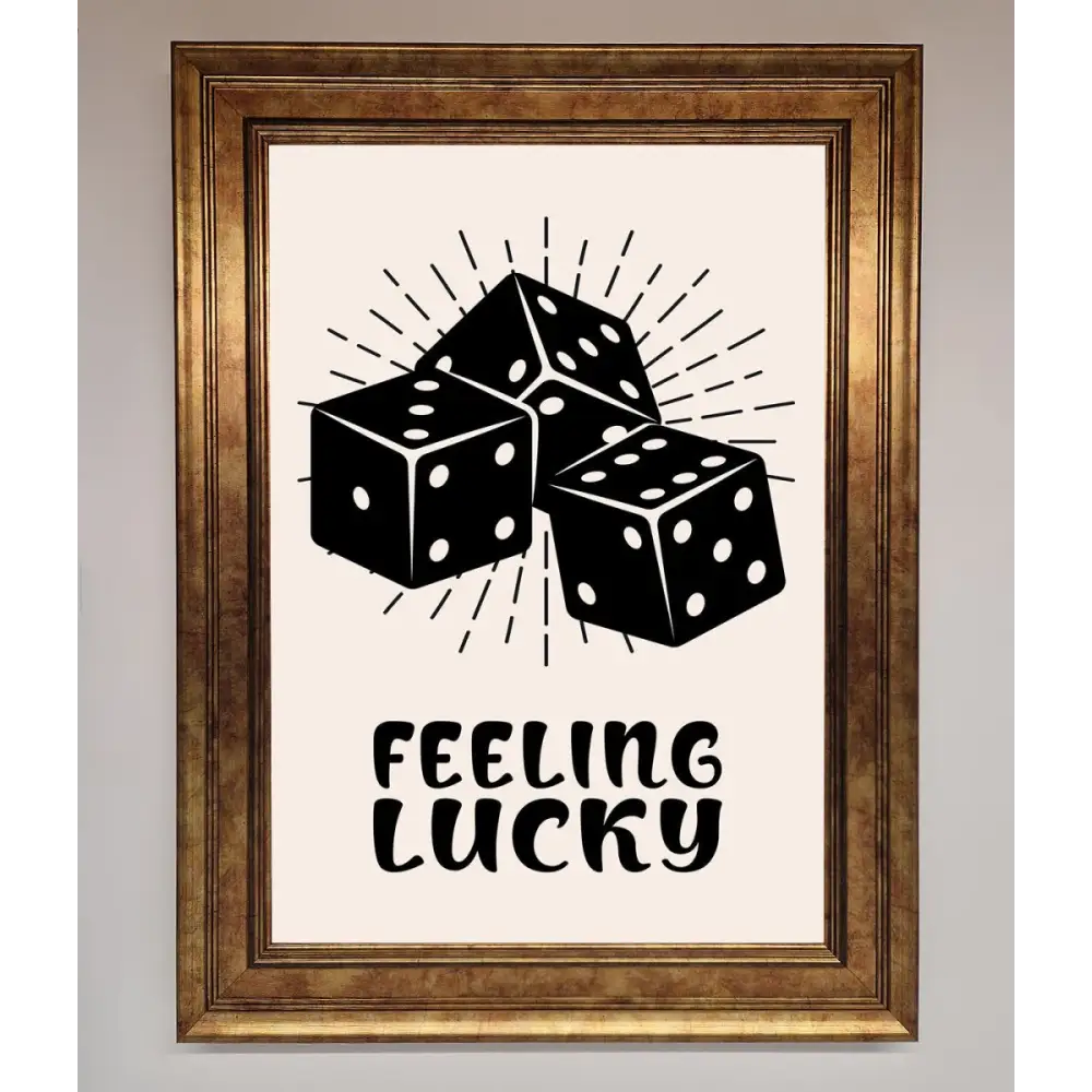 Feeling Lucky Framed Poster - A3 (29.7 x 42 cm) / Bronze - Framed Print