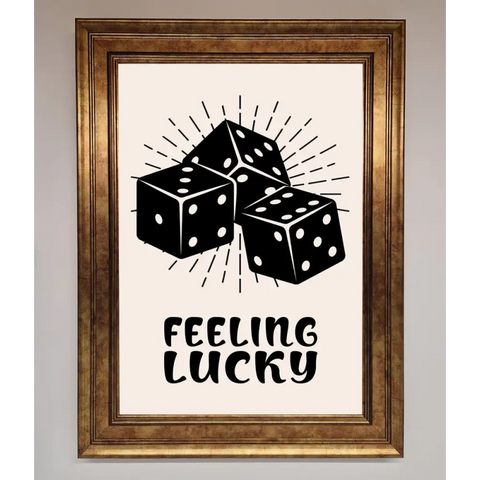 Feeling Lucky Framed Poster - A3 (29.7 x 42 cm) / Bronze - Framed Print