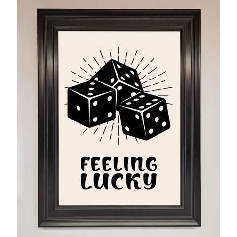 Feeling Lucky Framed Poster - A3 (29.7 x 42 cm) / Matt Black - Framed Print