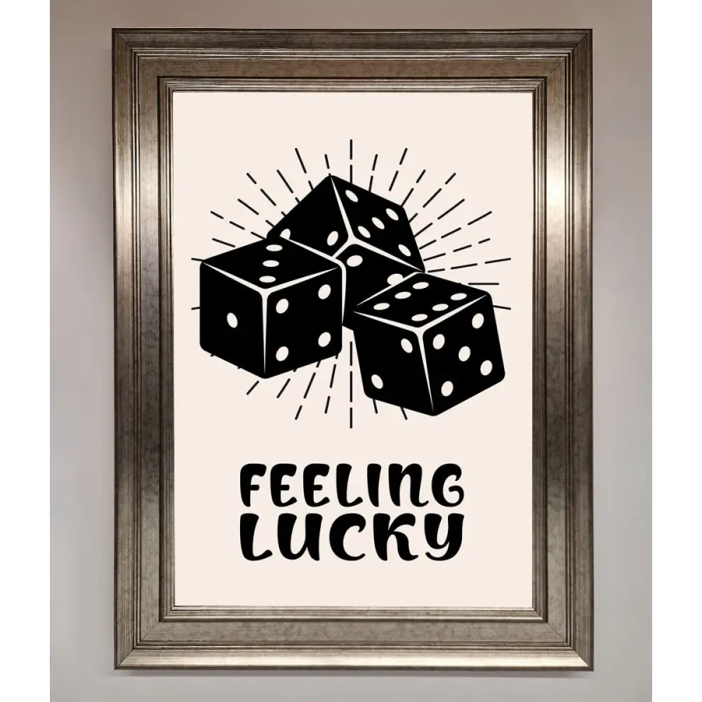 Feeling Lucky Framed Poster - A3 (29.7 x 42 cm) / Silver - Framed Print