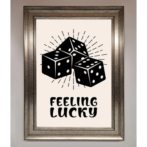Feeling Lucky Framed Poster - A3 (29.7 x 42 cm) / Silver - Framed Print