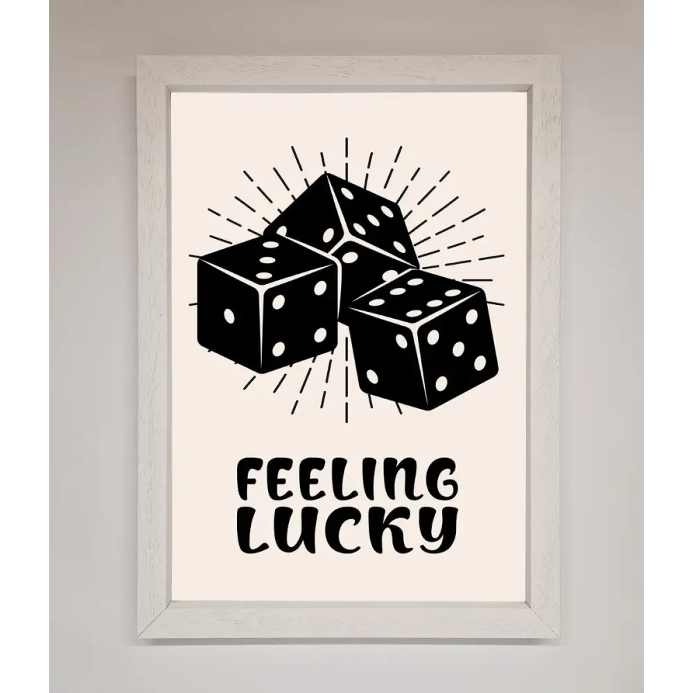 Feeling Lucky Framed Poster - A3 (29.7 x 42 cm) / White - Framed Print