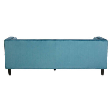 Felisa 3 Seat Teal Blue Velvet Sofa