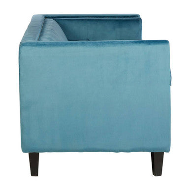 Felisa 3 Seat Teal Blue Velvet Sofa