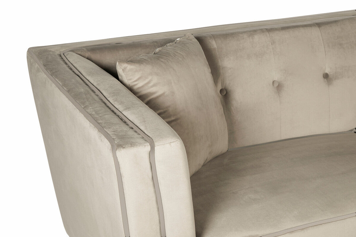 Ferris 3 Seat Mink Velvet Sofa