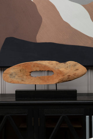 Fidel Natural Mango Wood Slice Sculpture