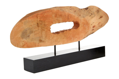 Fidel Natural Mango Wood Slice Sculpture