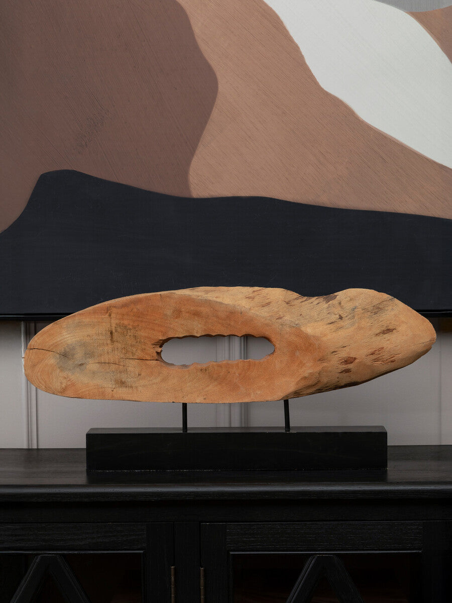 Fidel Natural Mango Wood Slice Sculpture
