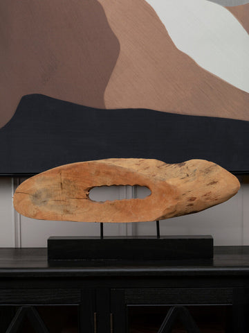 Fidel Natural Mango Wood Slice Sculpture
