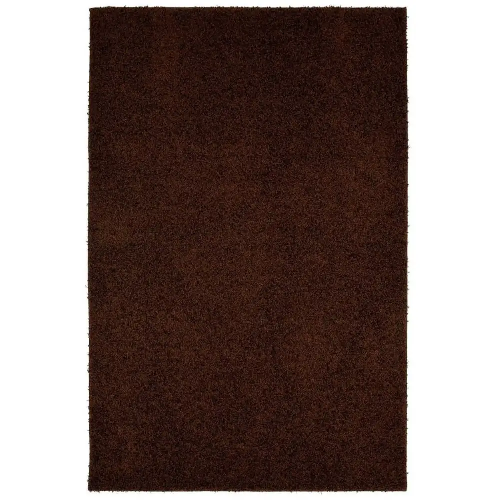 Fiji Chocolate Brown Washable Solid Shaggy Rug - 100X150 cm - Rugs