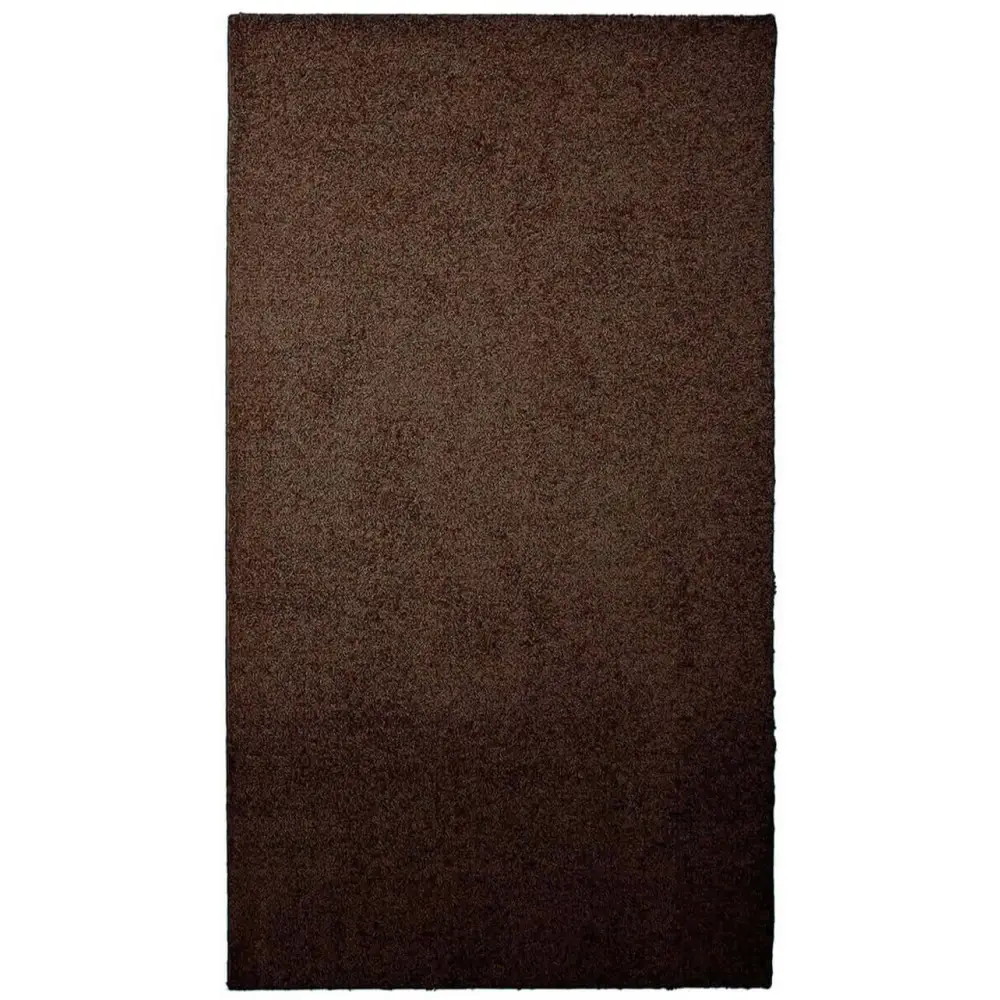 Fiji Chocolate Brown Washable Solid Shaggy Rug - 67X120 cm - Rugs