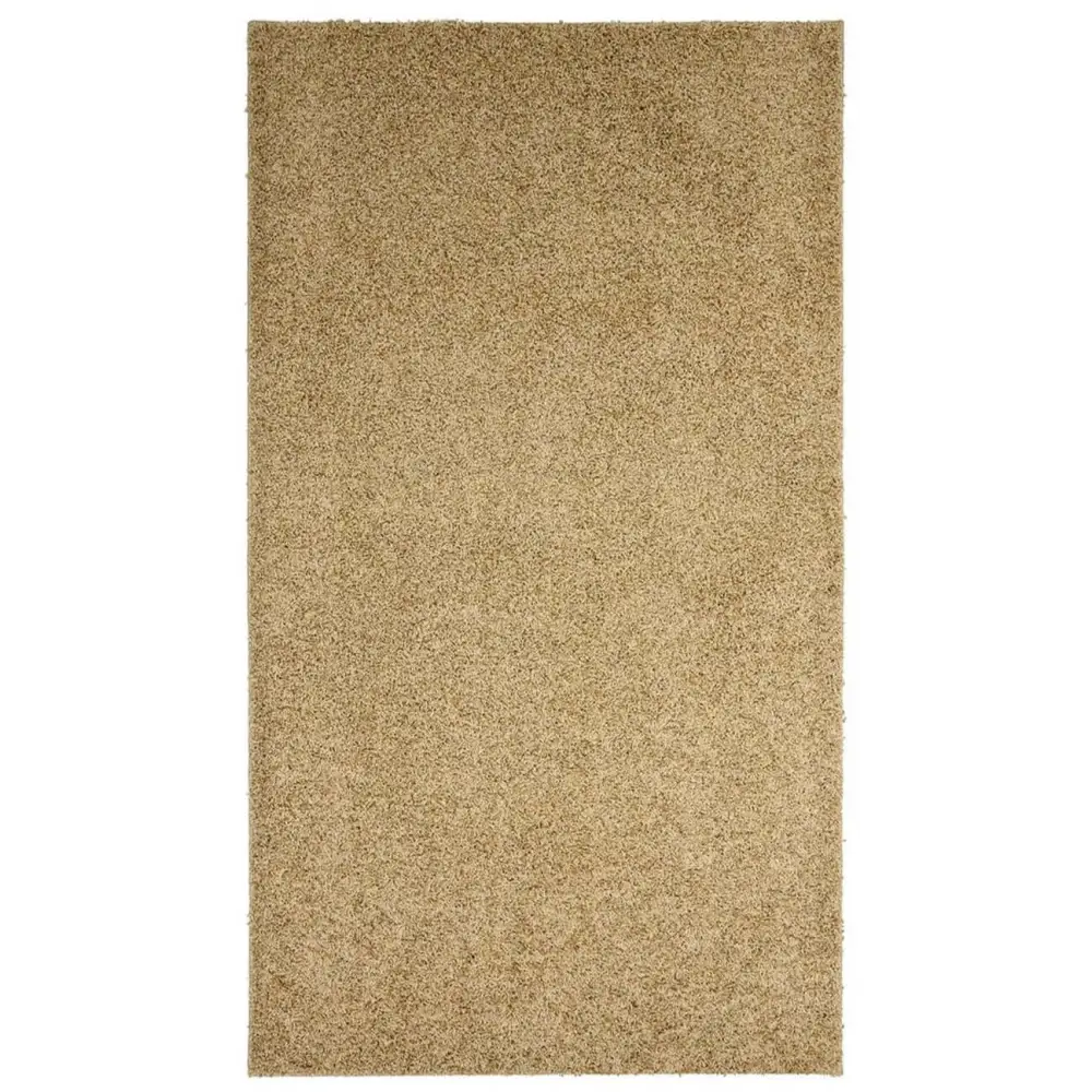 Fiji Latte Beige Washable Solid Shaggy Rug - 67X120 cm - Rugs