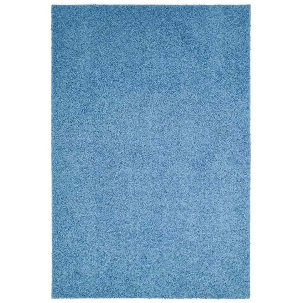 Fiji Sky Blue Washable Solid Shaggy Rug - 100X150 cm - Rugs