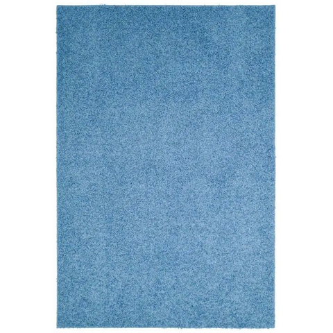 Fiji Sky Blue Washable Solid Shaggy Rug - 100X150 cm - Rugs