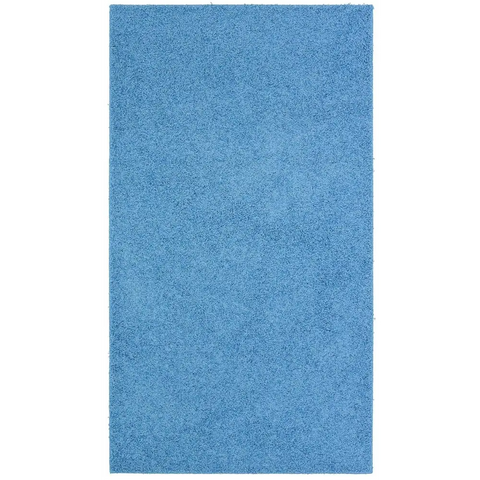 Fiji Sky Blue Washable Solid Shaggy Rug - 67X120 cm - Rugs