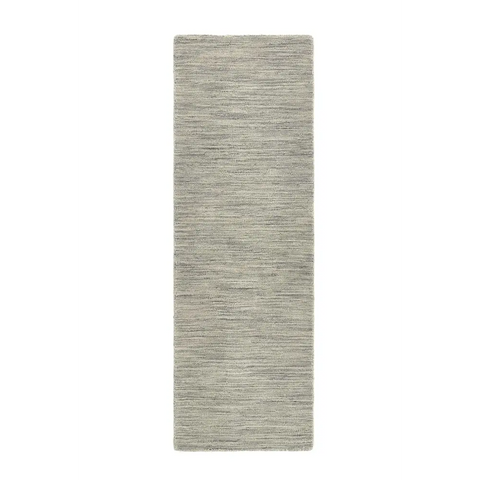 Fine Stripes Silver Grey Wool Rug - Rugs