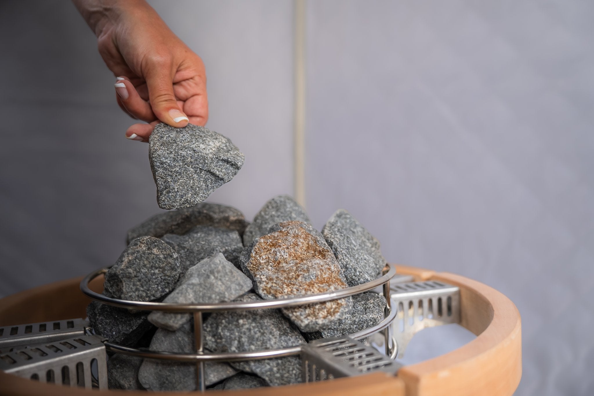 40 kg Sauna Stones — FinSteam Pre-Washed Stones for Orbis Cage
