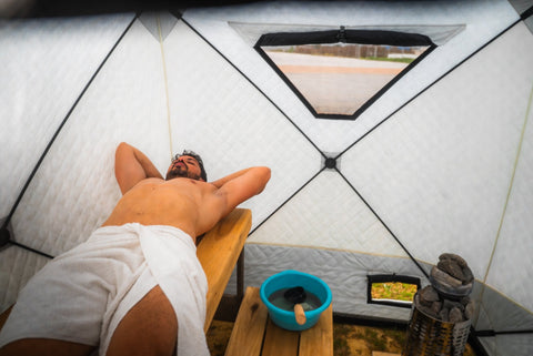 NOIR L Elite — FinSteam Premium Portable Sauna for 2-4 People (Aurora Heater)