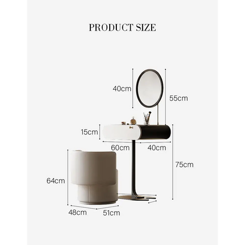 Fisher Small Dressing Table With Mirror Slimline Dressing Table