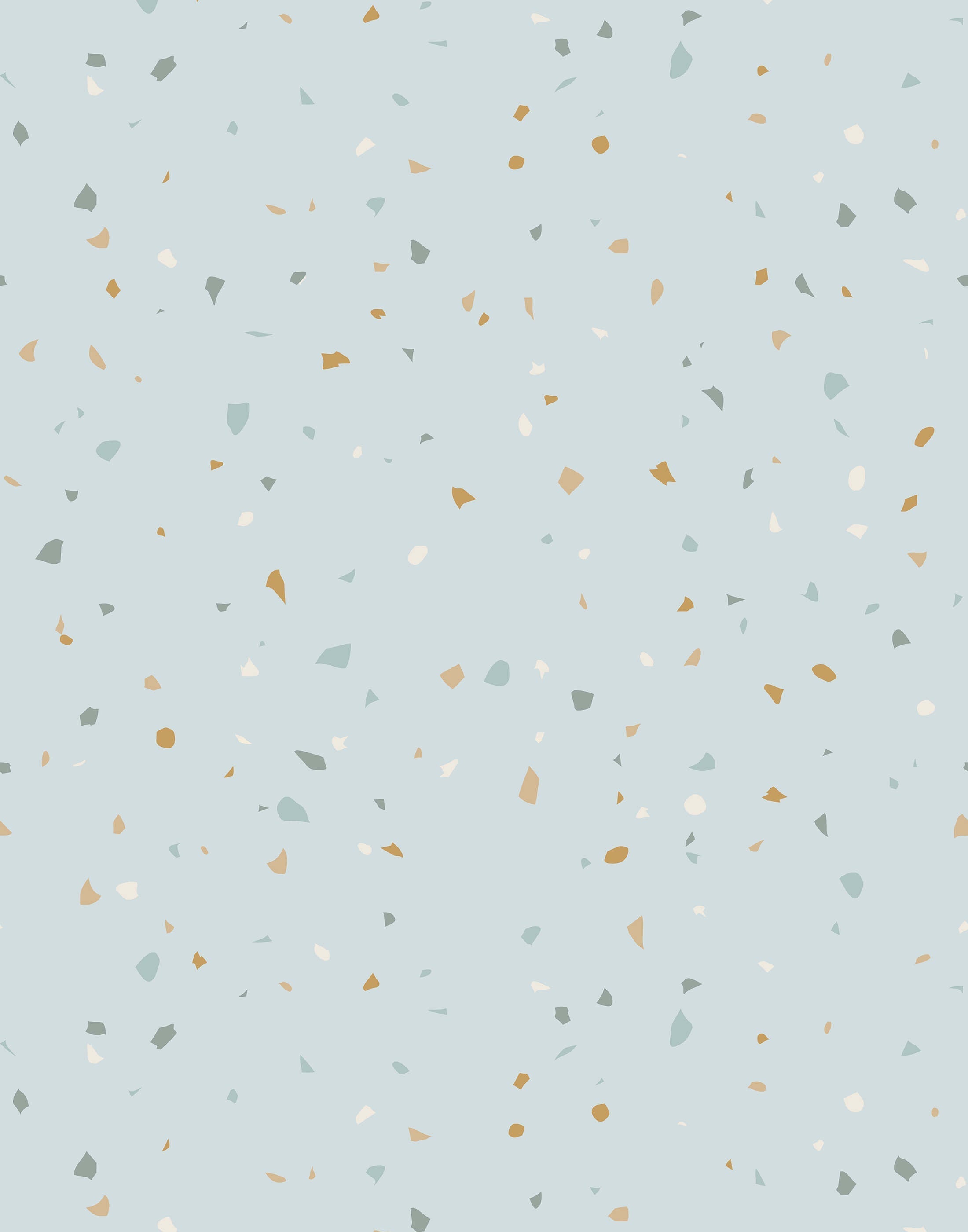 Fluke light blue terrazzo surface with scattered gray beige and gold specks perfect for stylish flooring or decor
