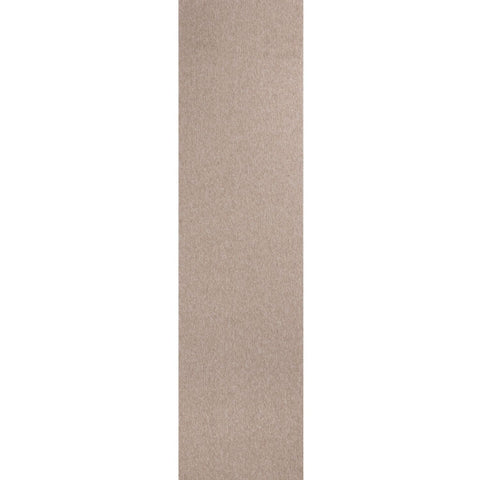 Beige low pile textured wallpaper strip matching the flex beige low pile solid rug for seamless decor