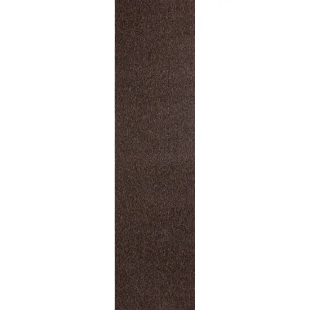 Flex Brown Low Pile Solid Rug - 80X300 cm - Rugs