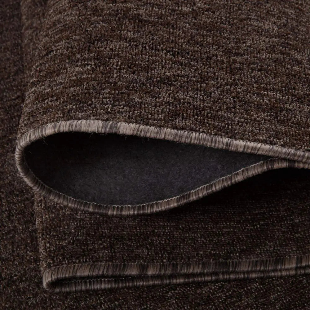 Flex Brown Low Pile Solid Rug - Rugs