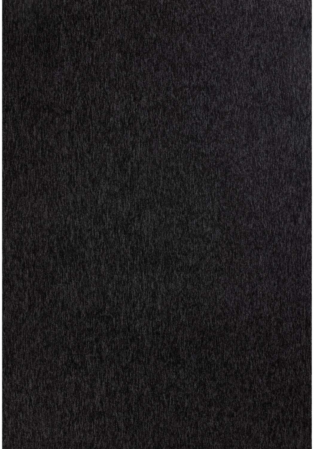 Dark grey low pile solid rug with subtle heathered black textured fabric for cozy flex dark grey style