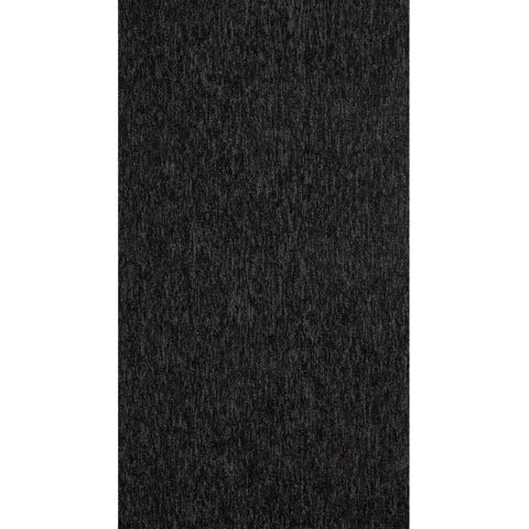 Dark grey low pile solid rug with flex dark grey textured fabric and subtle heathered pattern