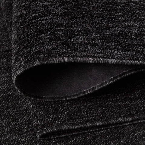 Flex Dark Grey Low Pile Solid Rug - Rugs
