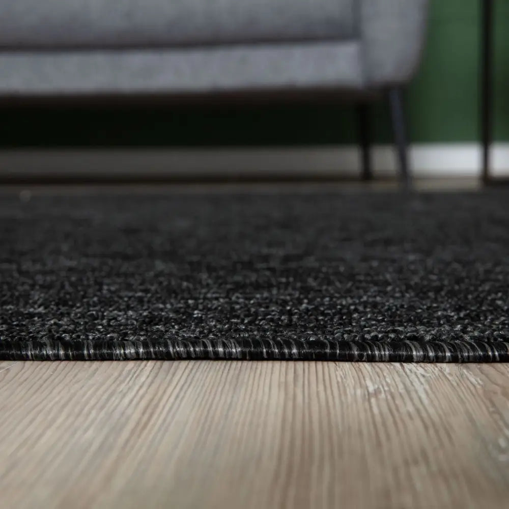 Flex Dark Grey Low Pile Solid Rug - Rugs