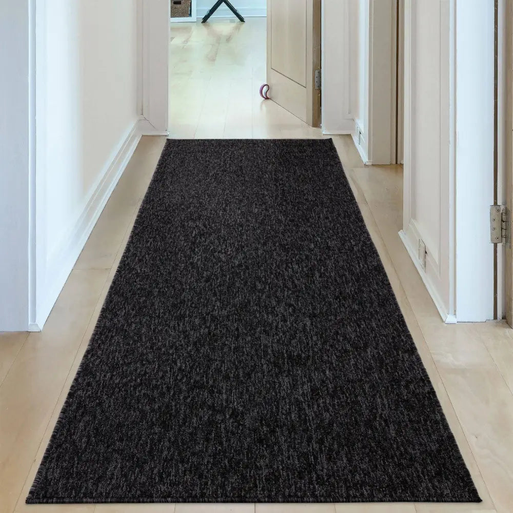 Flex Dark Grey Low Pile Solid Rug - Rugs