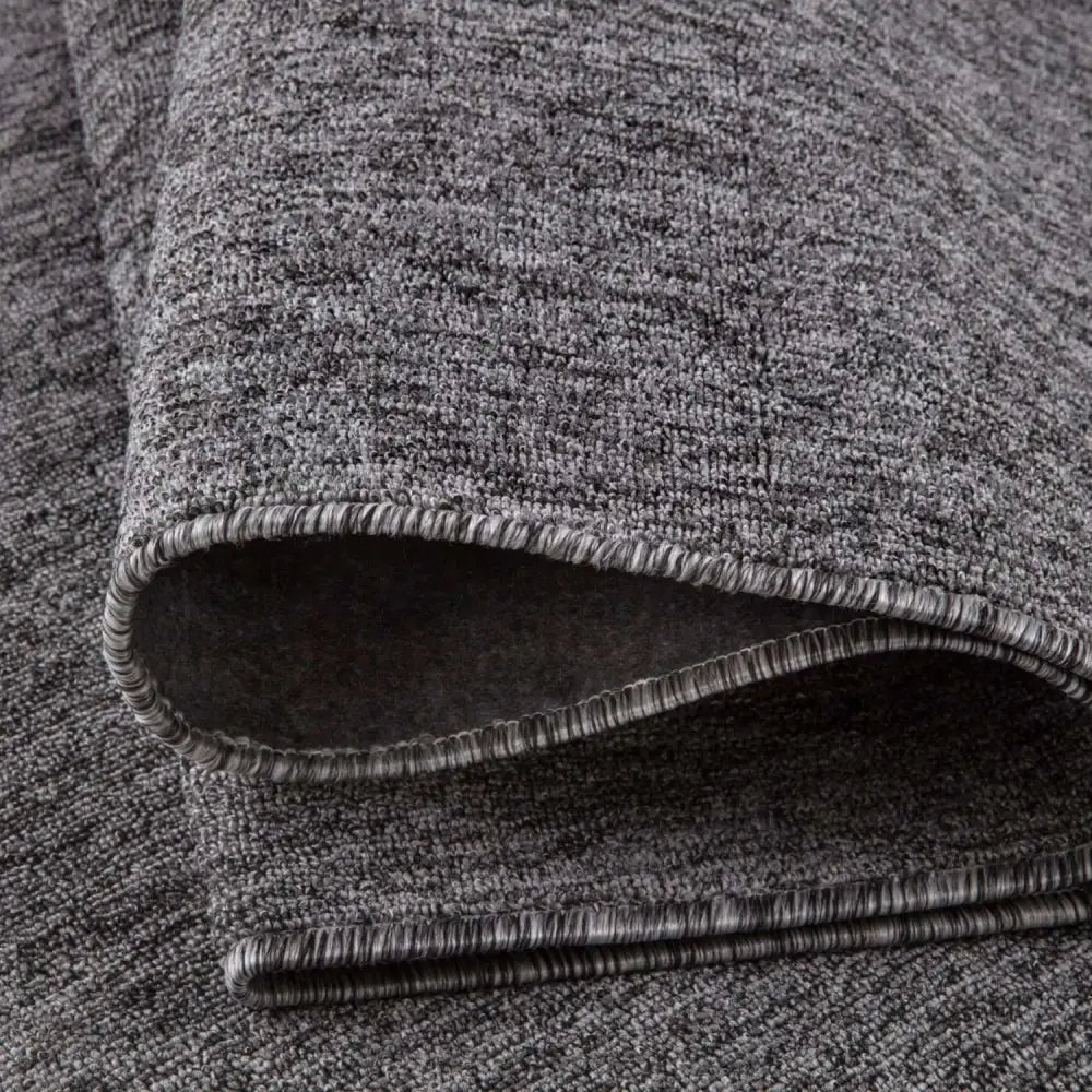 Flex Grey Low Pile Solid Rug - Rugs