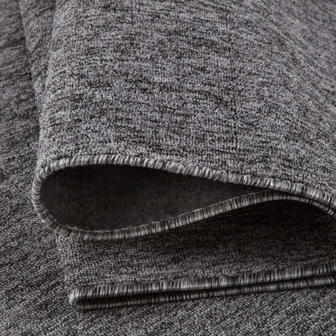 Flex Grey Low Pile Solid Rug - Rugs