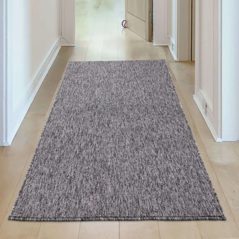 Flex Grey Low Pile Solid Rug - Rugs