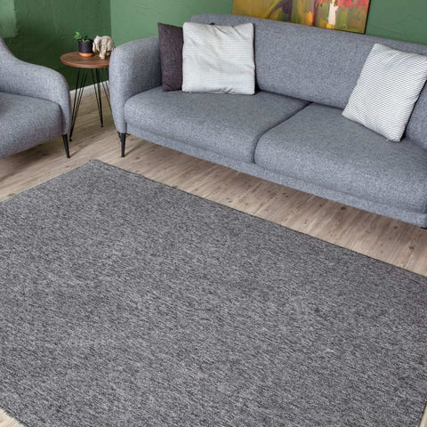 Gray textured low pile area rug flex grey low pile solid rug perfect for modern living spaces