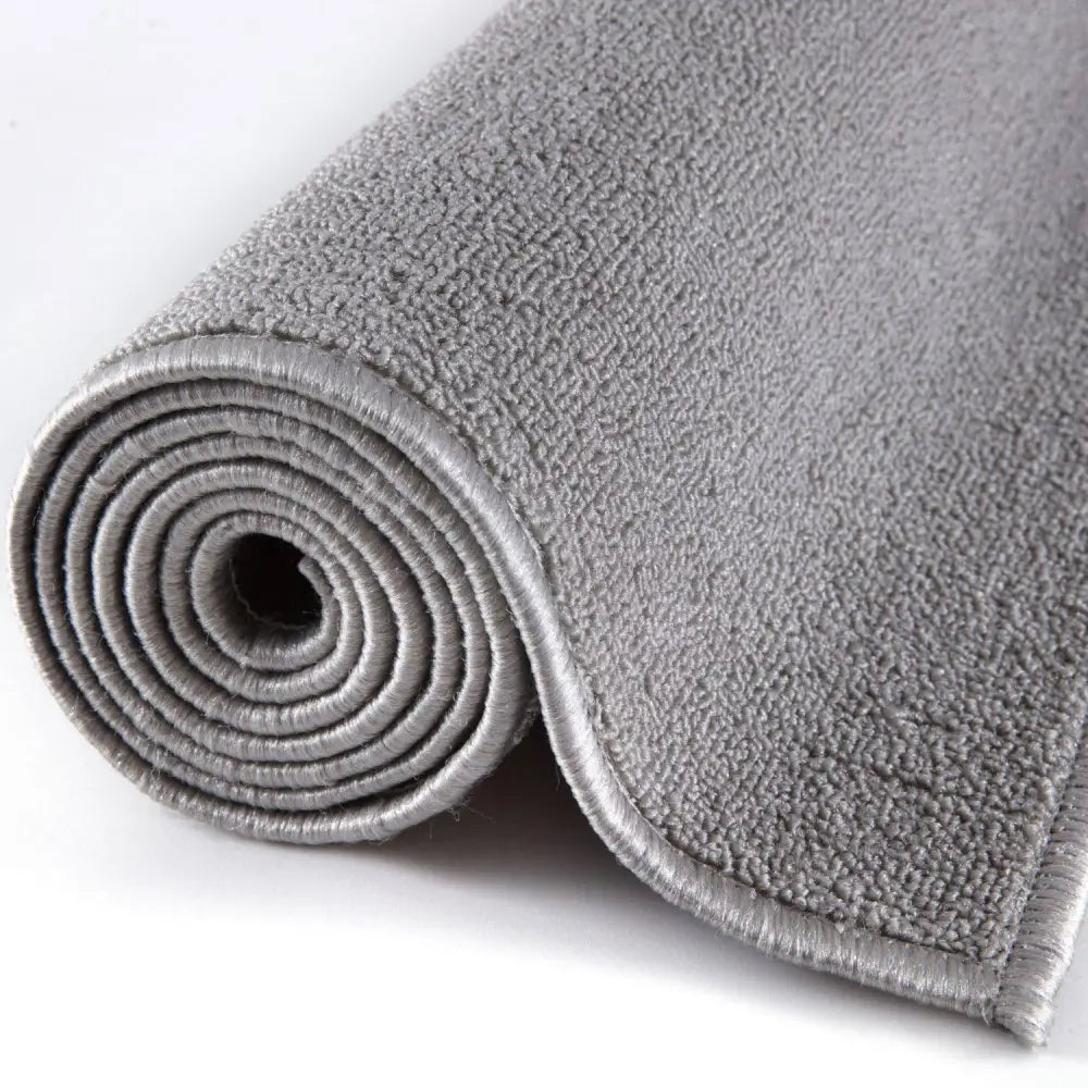 Flex Silver Low Pile Solid Rug - Rugs