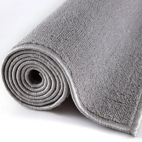 Flex Silver Low Pile Solid Rug - Rugs