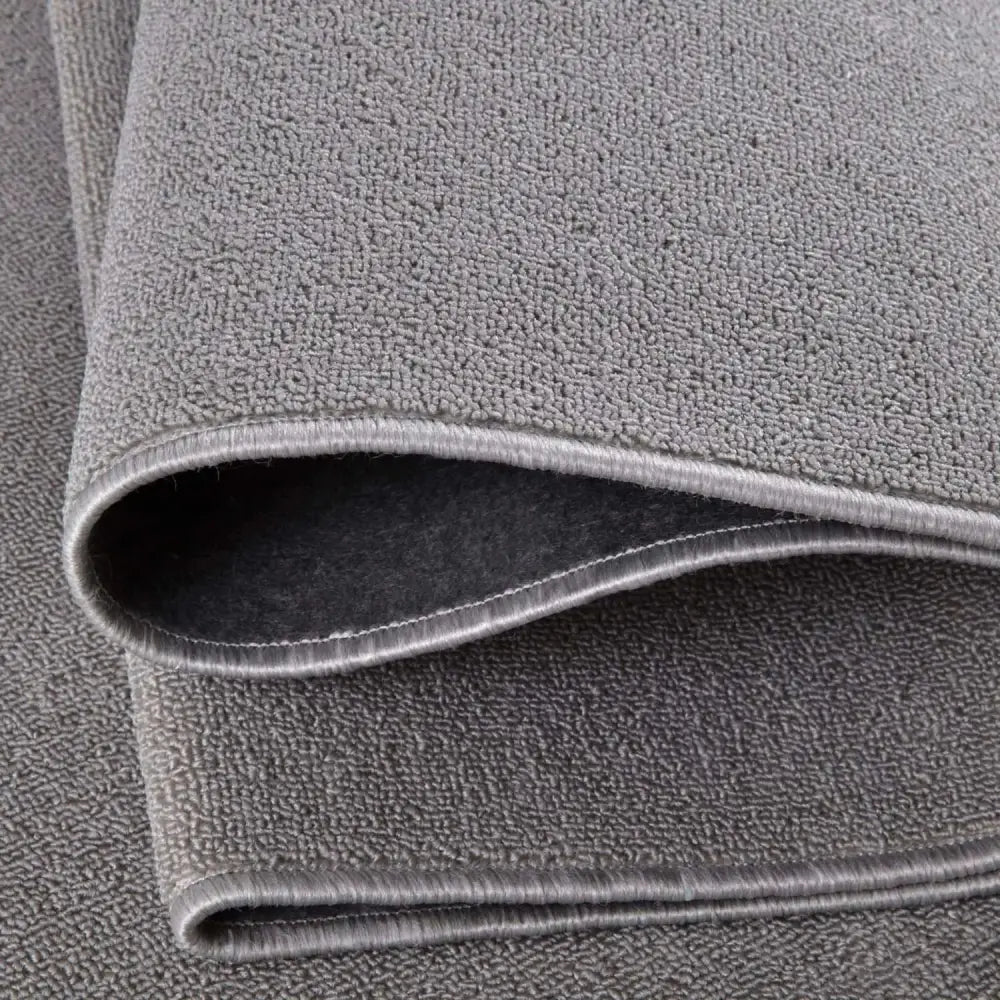 Flex Silver Low Pile Solid Rug - Rugs