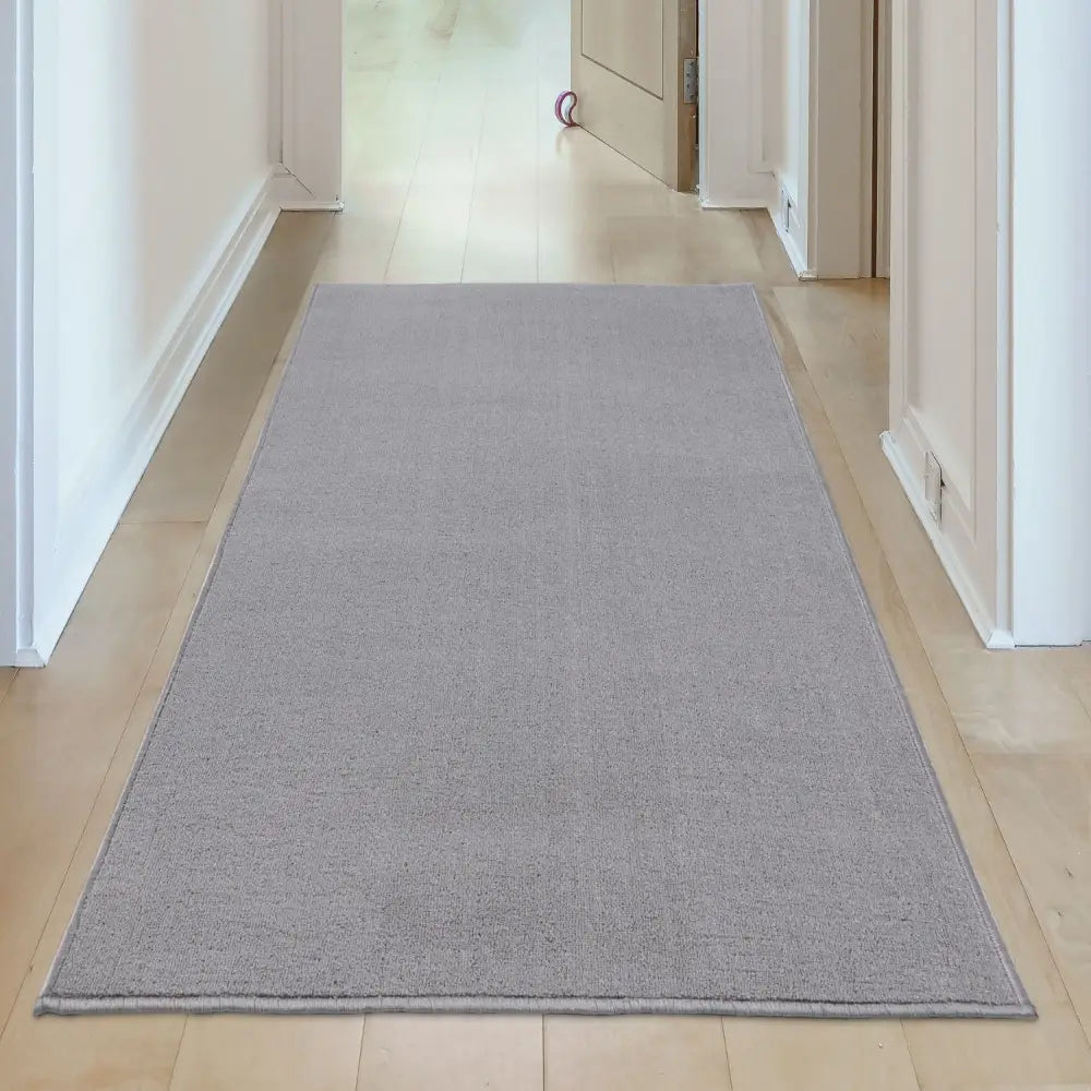 Flex Silver Low Pile Solid Rug - Rugs