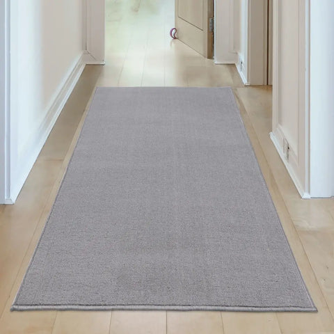 Flex Silver Low Pile Solid Rug - Rugs