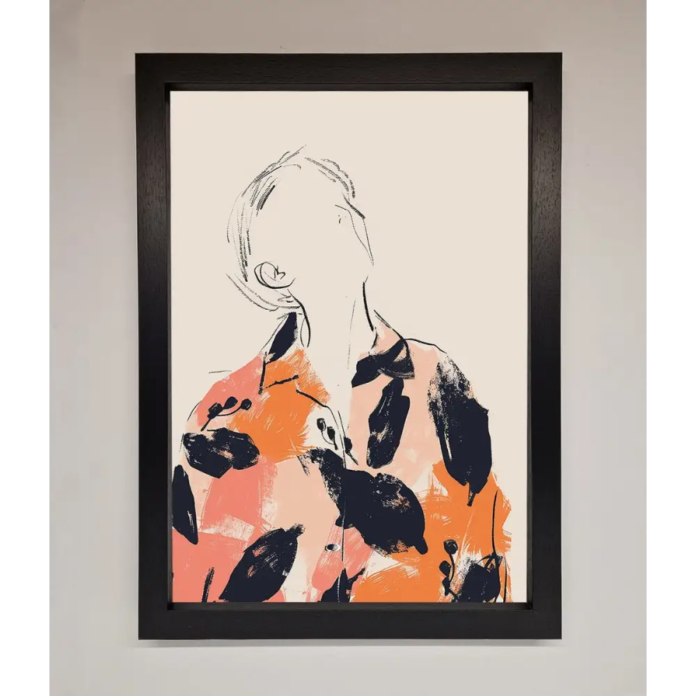 Floral Thinker Framed Wall Art - A3 (29.7 x 42 cm) / Black - Framed Print